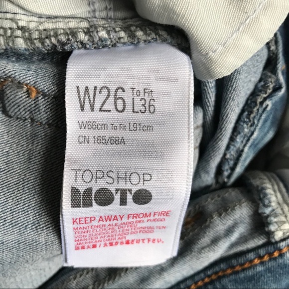 TOPSHOP Moto High Rise Skinny Distressed Jeans - Picture 5 of 6